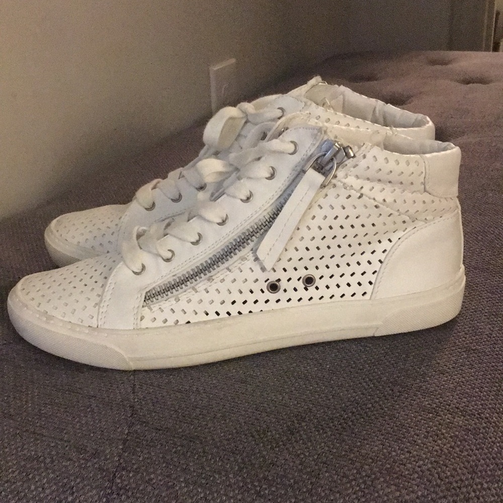 DV White Perforated Sneakers